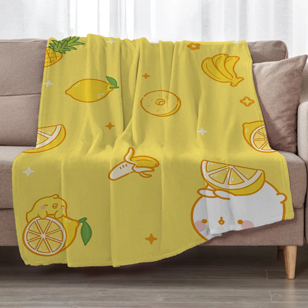 Molang Плюшевое Одеяло 150x200 King Size Мягкое Теплое Зимнее Для Дивана Роскошный Домашний