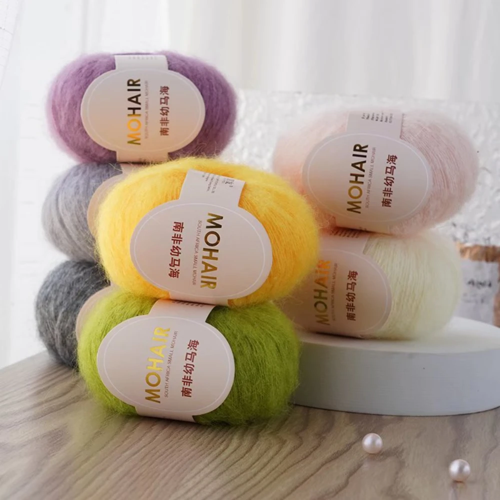 

25g Mohair Yarn Extra Soft Warm Baby Wool Crochet Yarn for Hand Knitting Sweater Shawl Scarf DIY Material Supplies