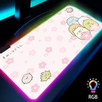 cute animals kawaii gaming setup accessories mousepad carpets anime with backlight pc gamer rgb led design large big size cover