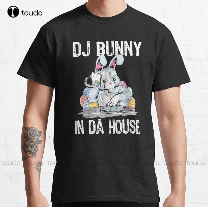 

Dj Bunny In Da House, забавный Пасхальный кролик, скажите Пасхальный забавный кролик-некоторый кролик сказал, шоколадная футболка