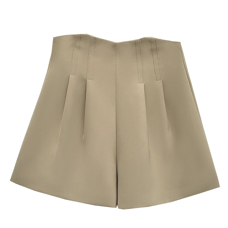 High Waisted Shorts Women Loose A-Line Slim Shorts for Women 2023 Spring Summer Fashion OL Women Clothing Wide Leg Black Shorts