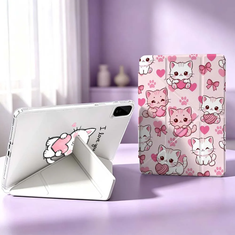 Фото Чехол для планшета Xiaomi Redmi Poco Pad 8 7 6 5 Pro SE 5G 11.2 12.1 11 дюймов 3Y с рисунком розового мультяшного котенка №3