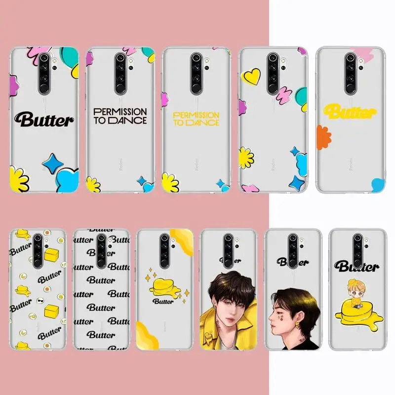 

kpop Butter Jung Kook and J-hope Phone Case for Samsung A51 A52 A71 A12 for Redmi 7 9 9A for Huawei Honor8X 10i Clear Case
