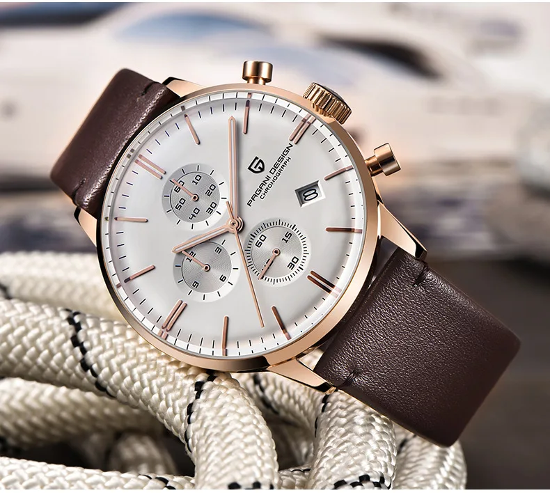 2023 New PAGANI DESIGN Business Men's Quartz Watch 46mm Brand Stainless Steel Waterproof Automatic Chronometer Relogo Masculino enlarge