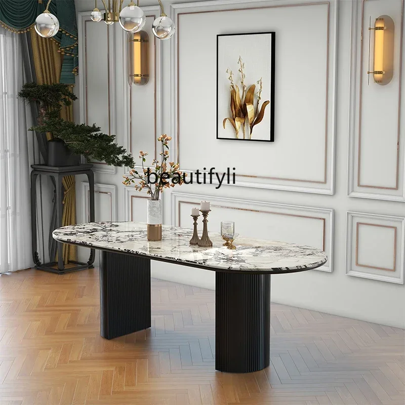 Мраморный обеденный стол S03