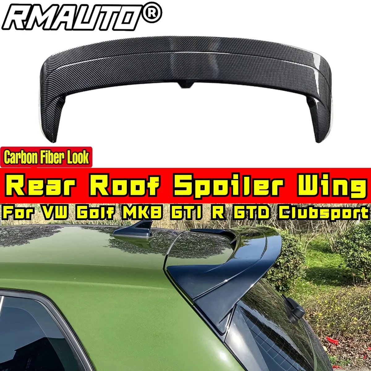 Для VW Golf MK8 GTI R GTD Clubsport Комплект кузова задний спойлер для багажника из