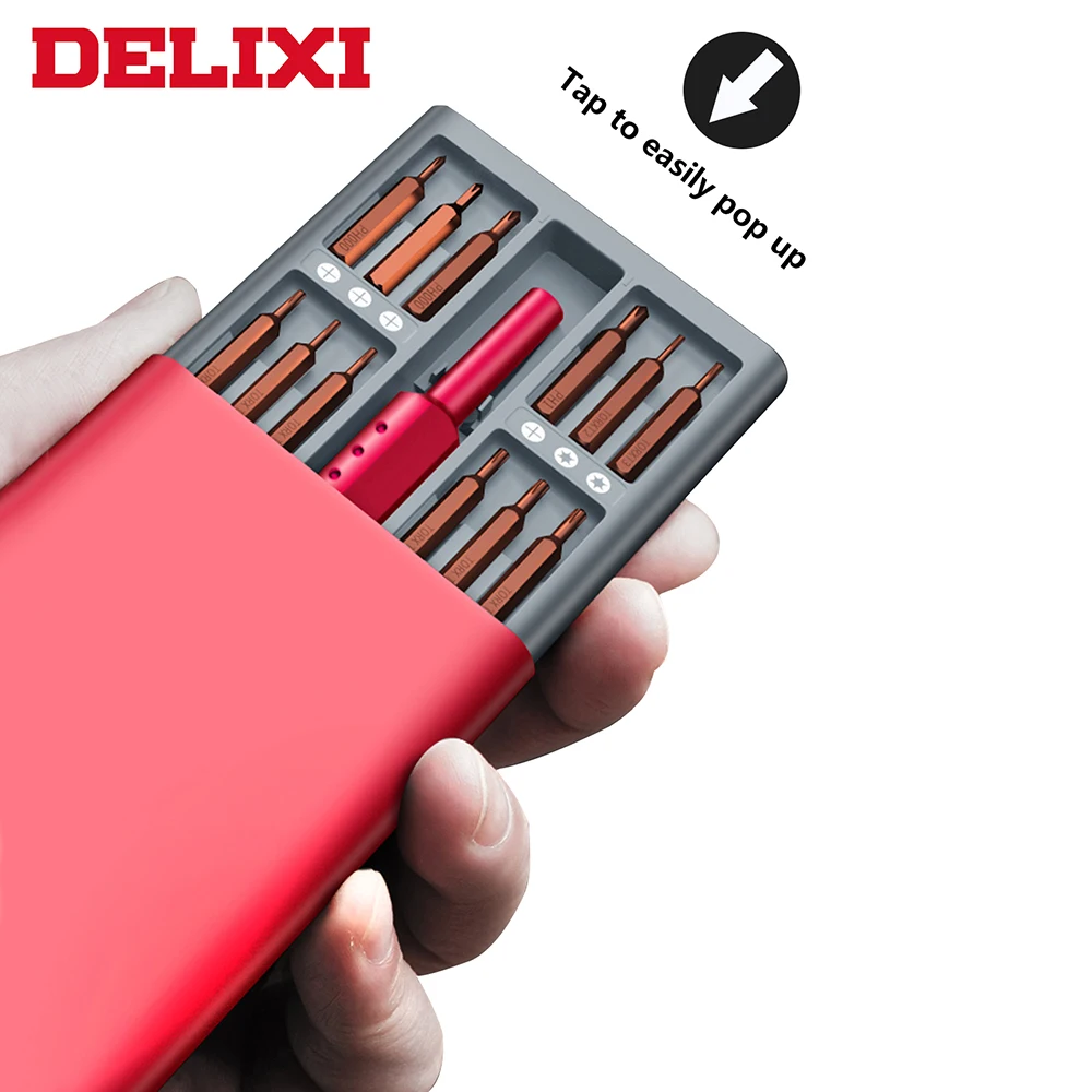 

Набор отверток DELIXI 49 в 1, съемный ручной инструмент, прецизионные магнитные мини-отвертки, Ремонтный инструмент для телефона, домашнего компьютера