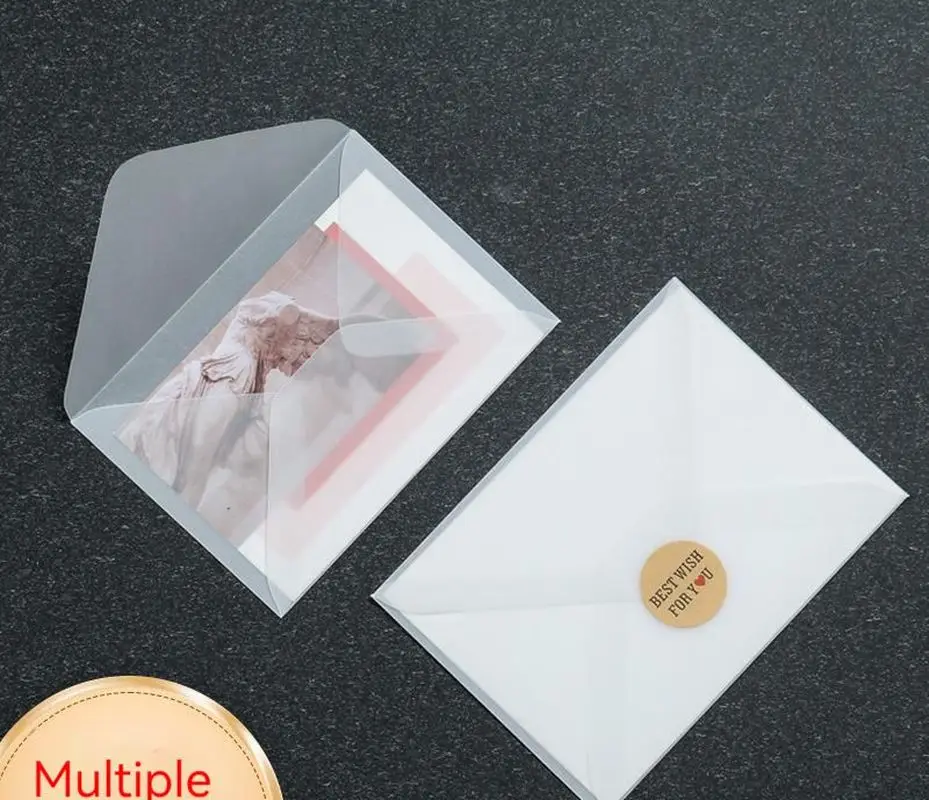 

Прозрачный Свадебный конверт, полупрозрачный 50 шт., конверт, приглашение, винтажная открытка, бумага, кислота, пустая серная карта
