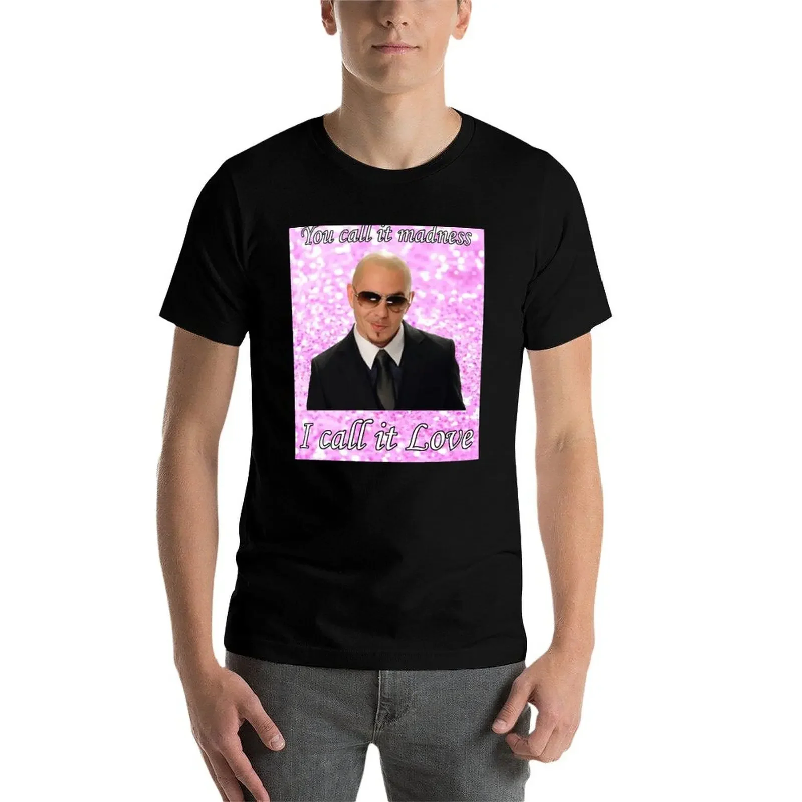 Mr Worldwide Pitbull Cursed Meme T-Shirt korean fashion summer tops customizeds vintage graphic tee anime shirts men