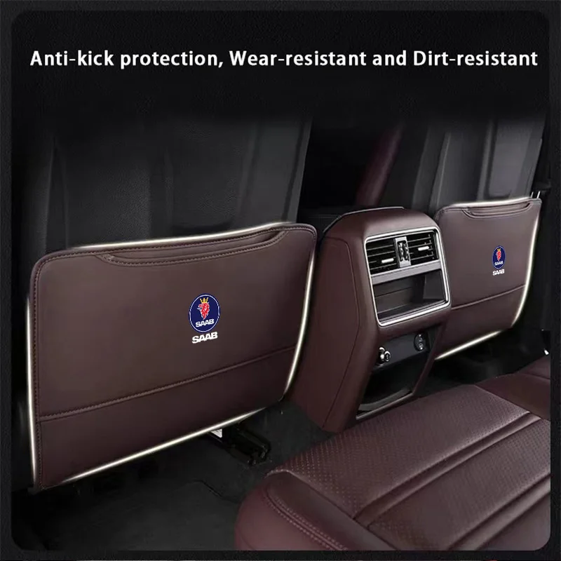 

1pcs Car Seat Back Anti Kick Pad Scratch Mat For SAAB 9-4X 9-7X 9-3 9-5 9-2X 9-X 9000 900 600 99 97 Monster GT750