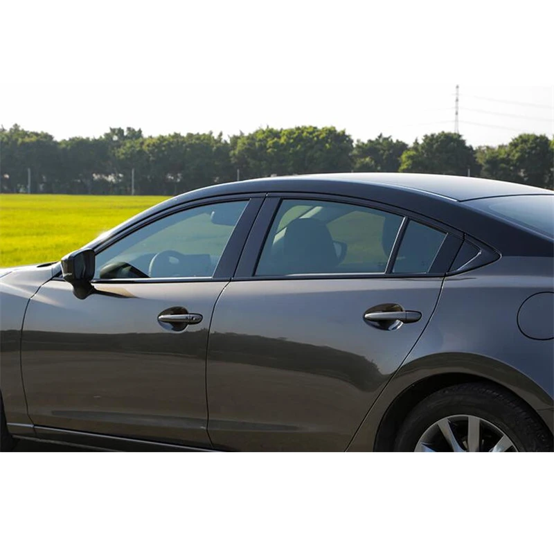 Фото Спойлер для Mazda 6, 2019-2024, заднее антикрыло багажника, внешние аэродинамические аксессуары, 10 шт., декоративные накладки на двери и окна №4