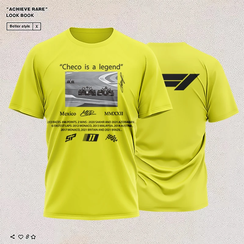 

Summer New F1 Drivers World Champion T-shirt 2023 Car Fans Max Breathable Formula 1 Red Color Bull Racing Team T-shirts