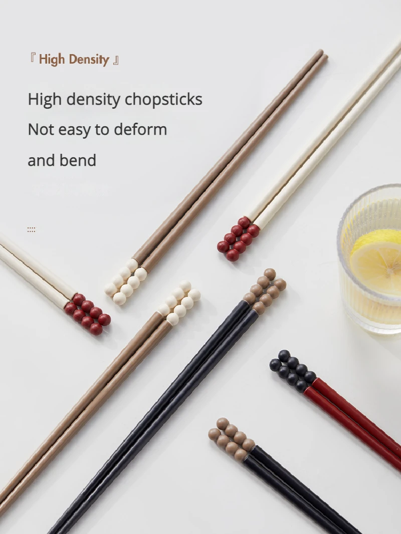 

Reusable Chopsticks household colored red ball beads design anti-mold high temperature resistant PET chopsticks