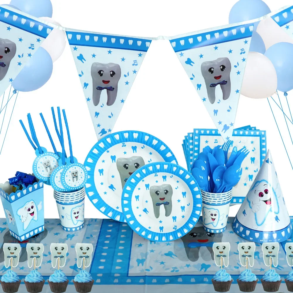 

Disposable Paper Party Balloons and Plates, Set of Decor Items for Boys and Girls, Baby Shower Decor, Birthday Supplies