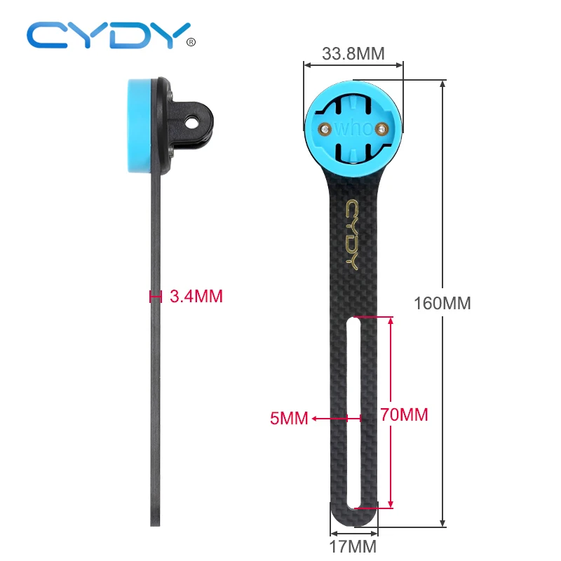 CYDY-Carbon Держатель для шоссейного велосипедного компьютера камера с зажимом