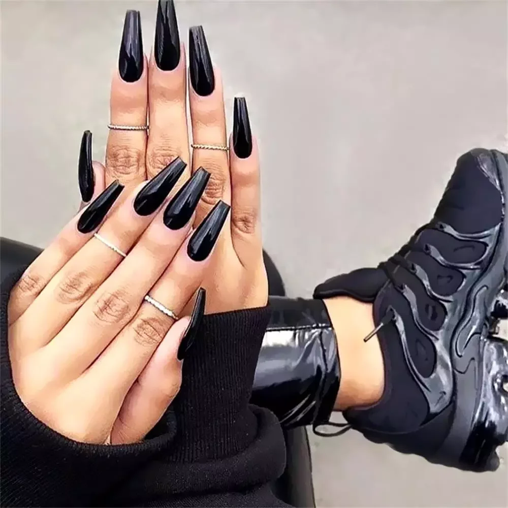 

20/24Pcs Candy color Full Cover False Nail Ballerina Colorful Coffin Fake Nails Manicure Natural Transparent Nails for Extension