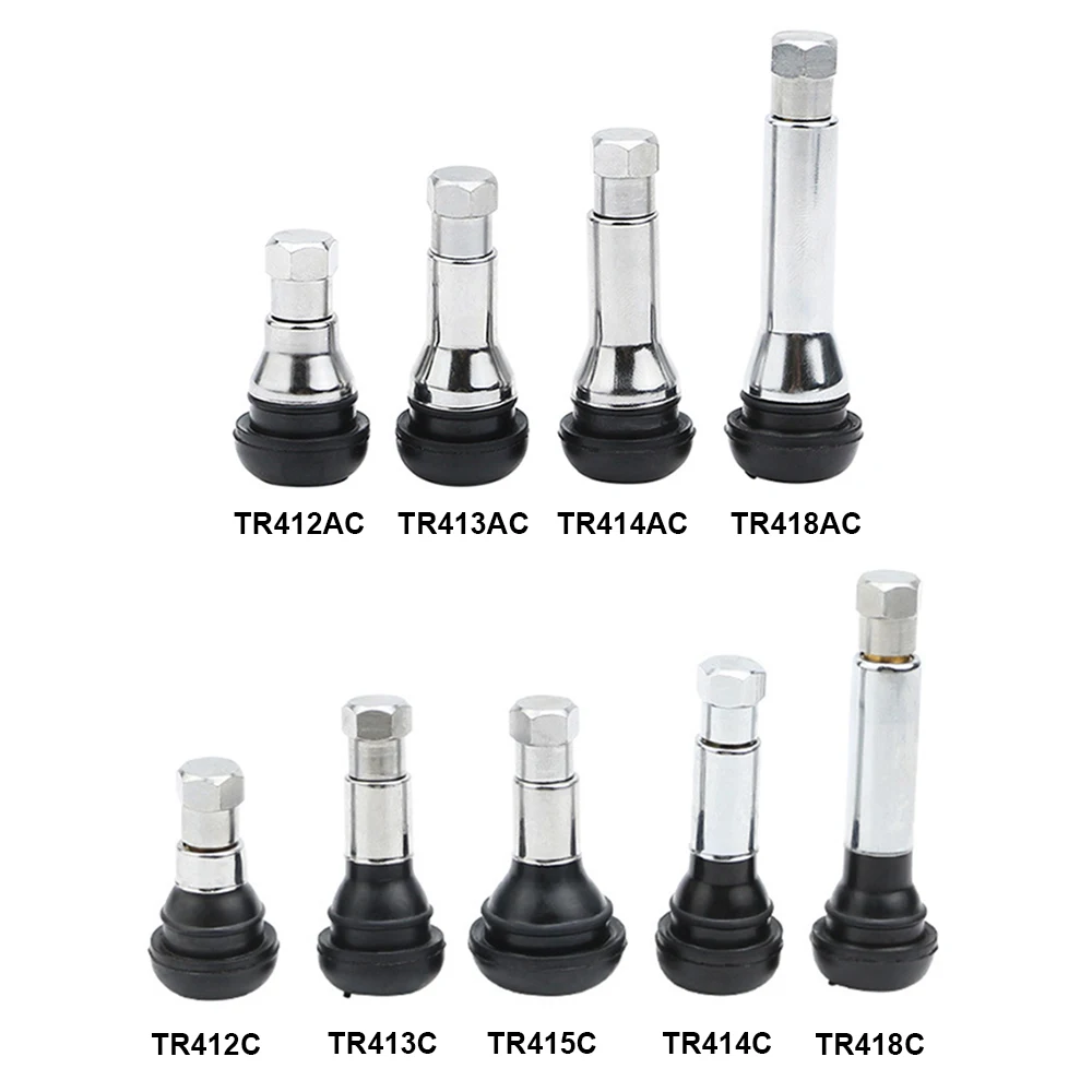 TR412 TR413 TR414 TR415 TR418 Хромированные вентили для бескамерных шин, прямой сосок для колесного диска, ниппель колеса