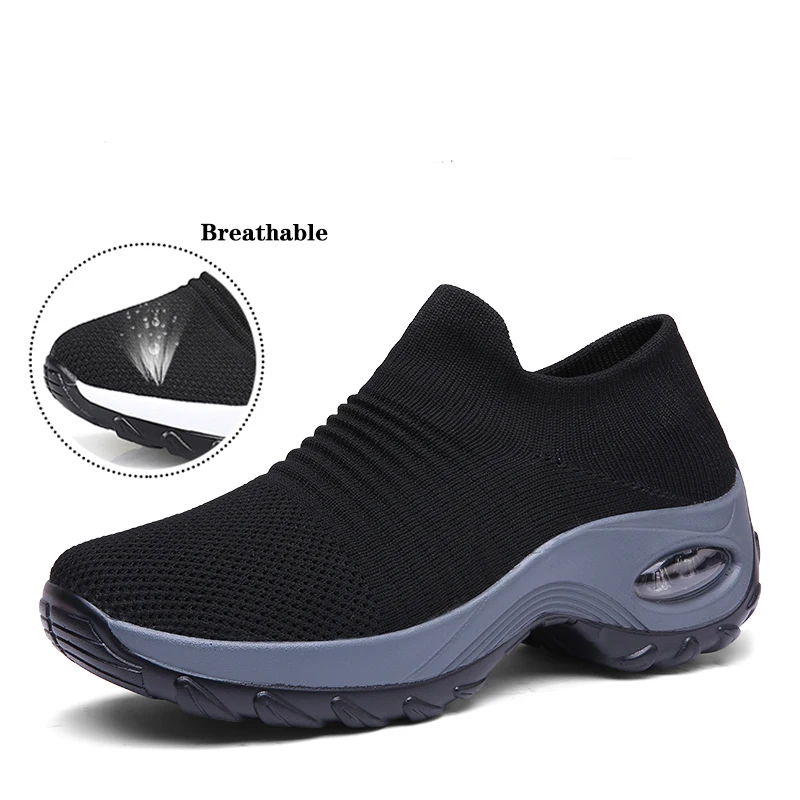 VIP Sneakers Women Tennis Shoes Light Air Cushion Walking Footwear Casual Gym Trainers Slip-on Breathable Zapatillas De Deporte