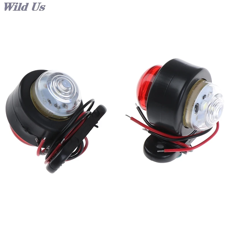 

2Pcs Car Truck Trailer LED Side Marker Light White Red Turn Signal Clearance Light Indicator Lamp For Lorry Van Caravans 10-30V