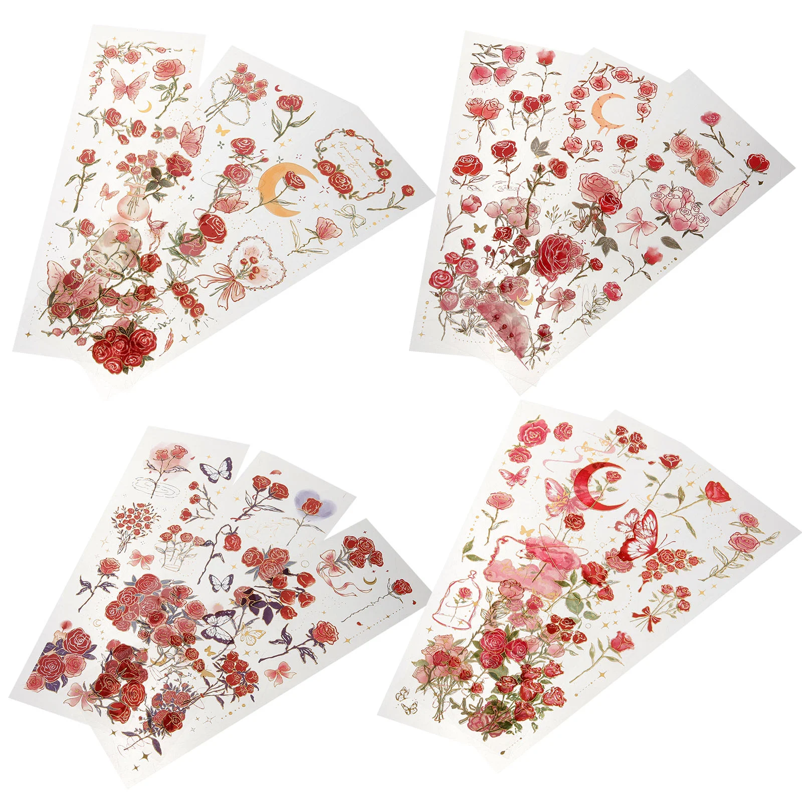 

4 листа наклеек для скрапбукинга