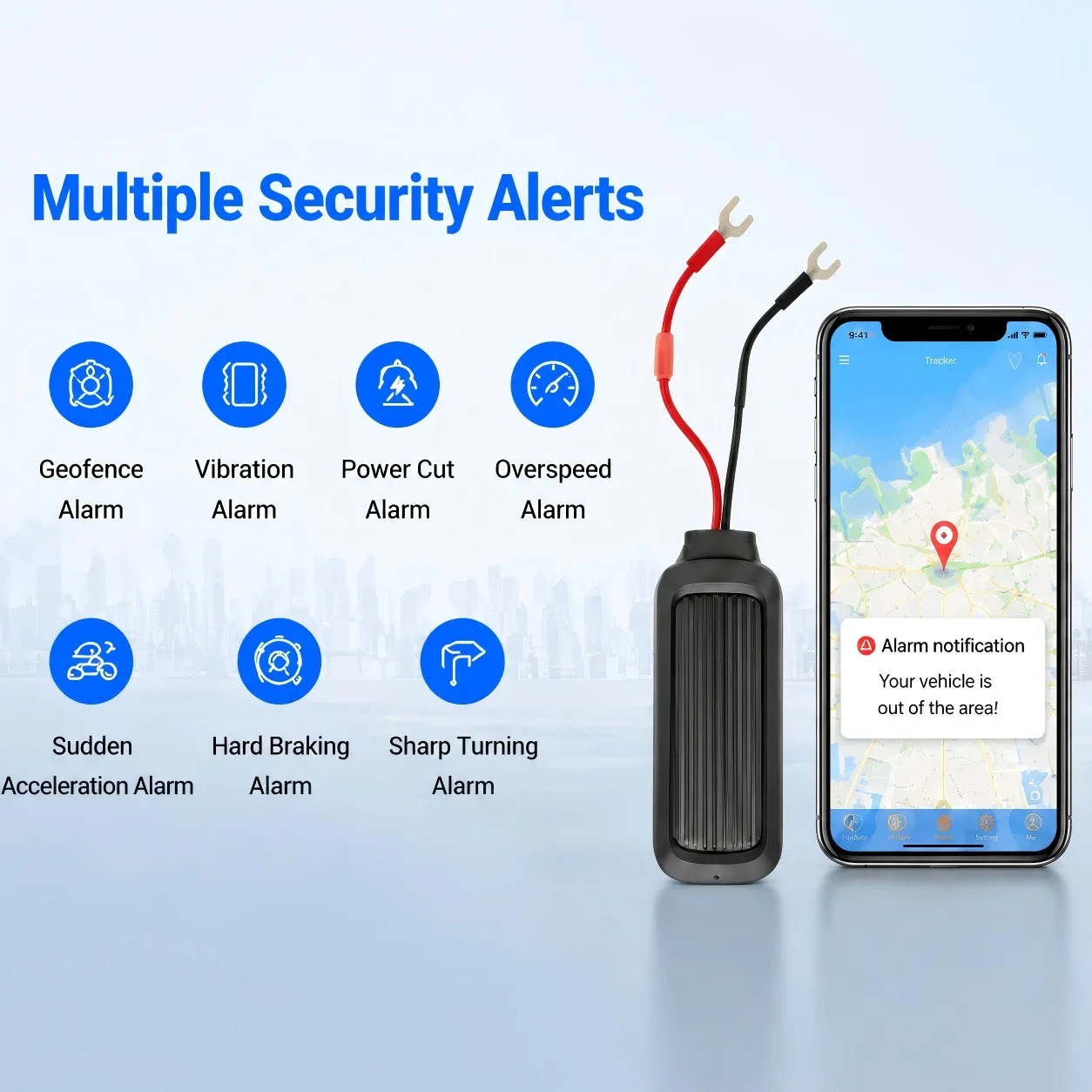 Фото GPS-трекер для транспортных средств 4G, проводная система защиты от угона, отслеживание в реальном времени, сигнализация с геозоной, широкий диапазон напряжения 9-90В №4