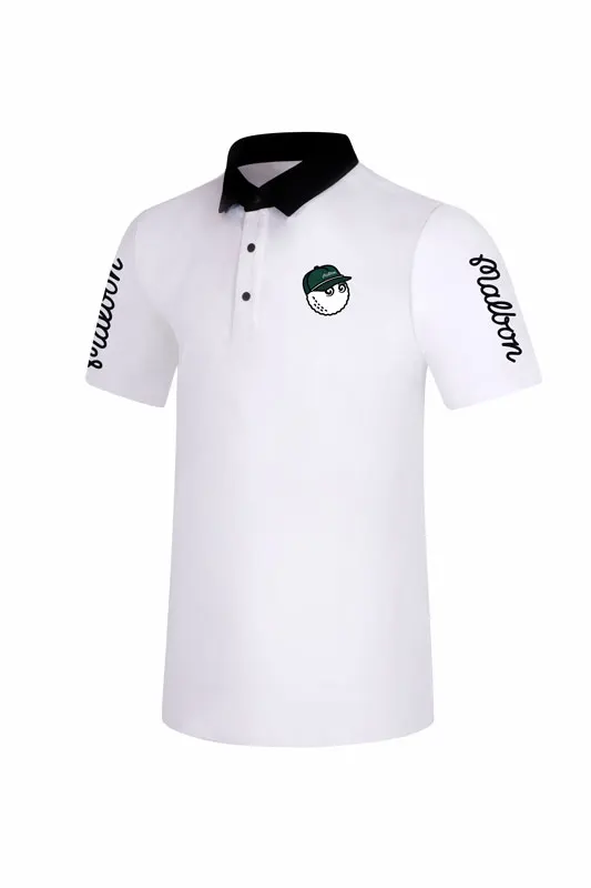 Malbon New 2023 Golf Men's Summer Short-Sleeved Bomber Jacket  Sportswear Fast Drying Fashion Spandex Men's Sportswear