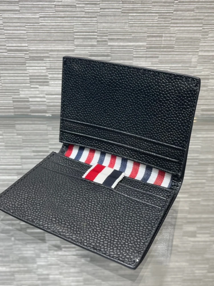 2022 Men's Wallet Classic RWB Striped Fashion Korean Design Purse Luxury Brand Business Leather TB Male Short Wallet