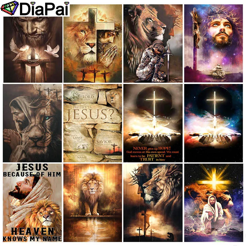 

Алмазная 5d картина DIAPAI для творчества «религиозные фигуры», вышивка крестиком, квадратная круглая Алмазная вышивка, ручная работа, искусство искусства