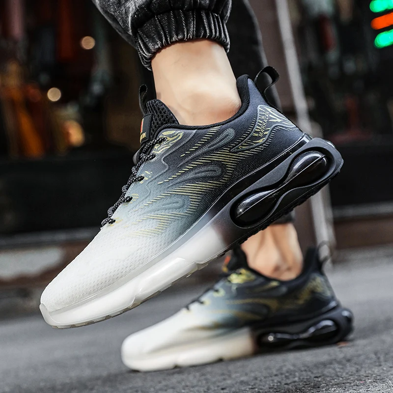 Men Shoes Summer Trainers Men Sneakers Air Cushion Running Shoes Men Casual Shoes Breathable Lace-Up Chaussure Zapatillas Hombre