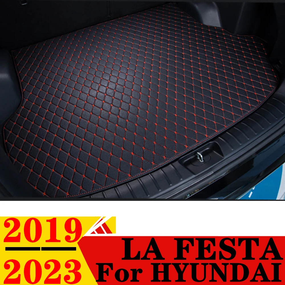 

Car Trunk Mat For HYUNDAI LA FESTA 2019-2023 All Weather XPE Flat Side Rear Cargo Cover Carpet Liner Tail Parts Boot Luggage Pad