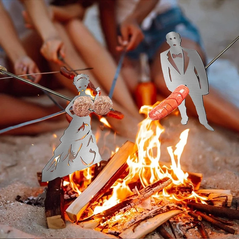 Жаровня для хот-догов/зефира в форме стального лагеря огонь шампур палочка вилки