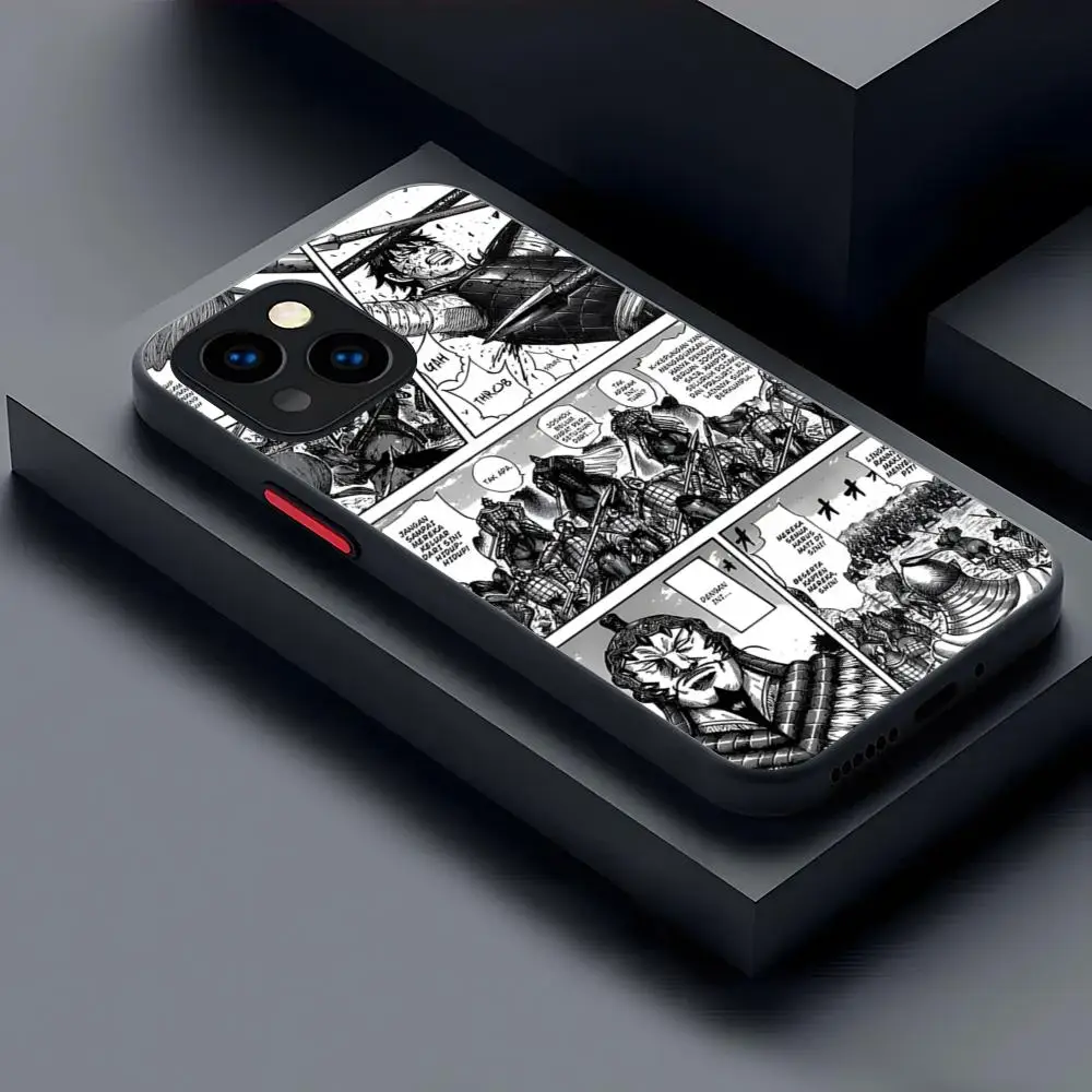 Чехол для телефона Kingdom Manga Kanki Hara матовый прозрачный 16 15 iPhone 12 11 13 Pro Max X XR XS 8 SE Mini Plus