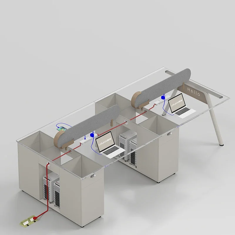 4-местная современная офисная перегородка для персонала офисный компьютер стол