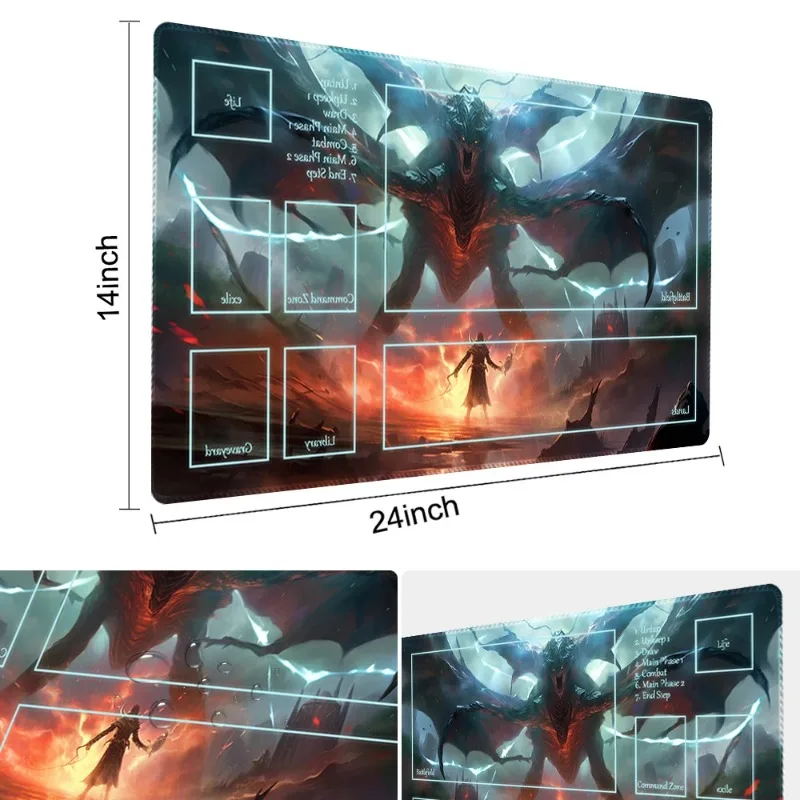 Фото Коврик для мыши, настольный игровой коврик для TCG, настольный коврик, игровой размер 60X35 см, коврик для мыши, совместимый с MTG CCG №3