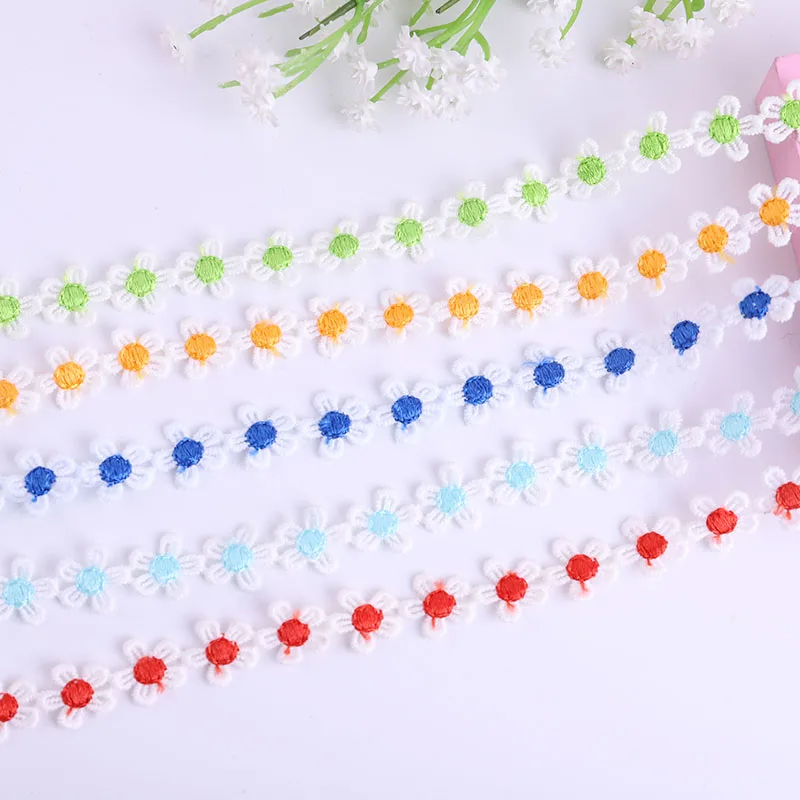 

1/2/3 Yards Colorful Milk Fiber Fabric for Sewing Petal Lace Crafts Clothing Supplies Water Soluble Embroidered Lace Accessories