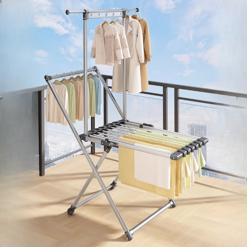 Полки с выдвижными внизками вешалка легкий складной органайзер экономящая