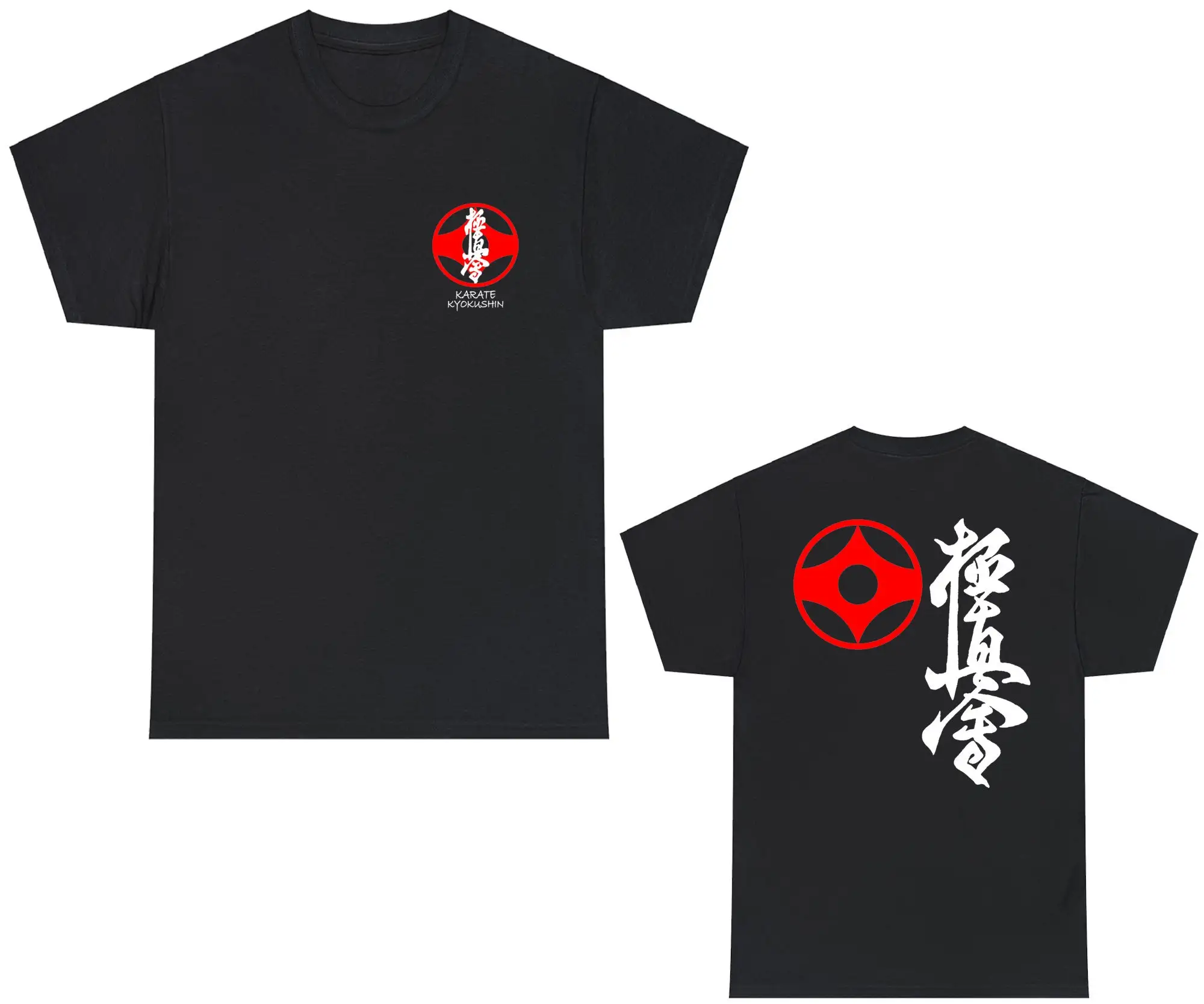 Каратэ Киокушин Осу японское боевое искусство символ кандзи логотип черная