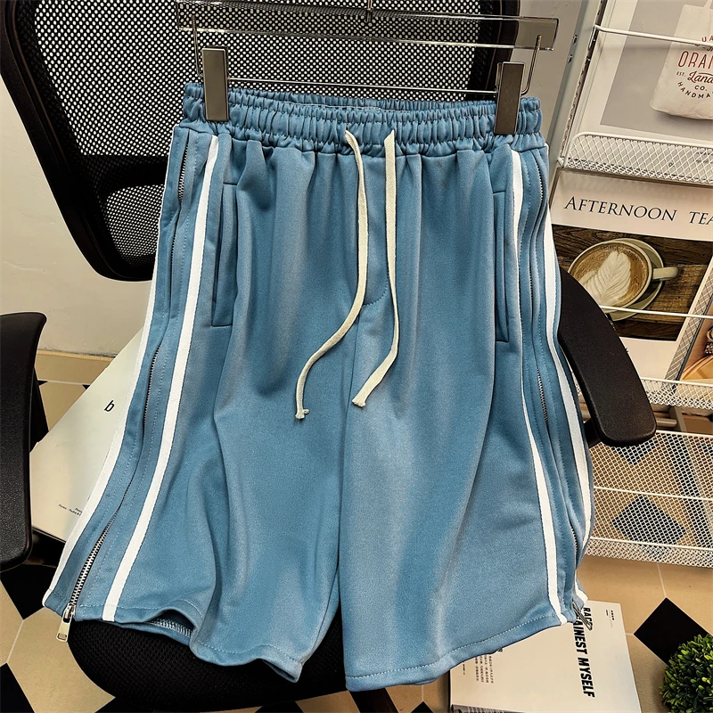 Summer Casual Shorts Ins Tide Brand Solid Color Loose Straight Drape Five-point Sports Pants Five-point Pants Trendy Ins