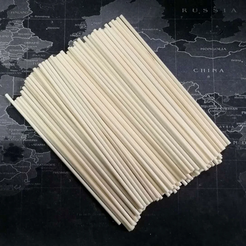 

100pcs Dowel Rods Math Teaching Sticks Lolly Model Building Dowel Popsicle Sticks Woodworking Dowel