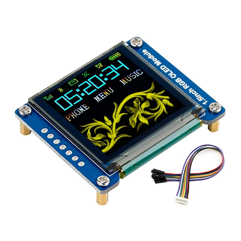 

Waveshare 1.5Inch RGB OLED Screen Display Module SSD1351 Driver 128X128 16-Bit High Color Display Supports For Raspberry Pi