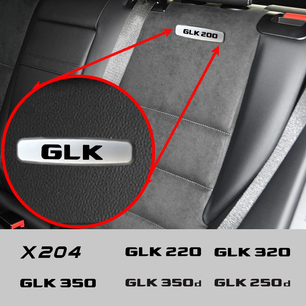 Автомобильная металлическая эмблема наклейки на сиденья авто анти-удар подстилка, напольный коврик значок для Mercedes Benz X204 GLK250 GLK280 GLK300 GLK320 GLK350