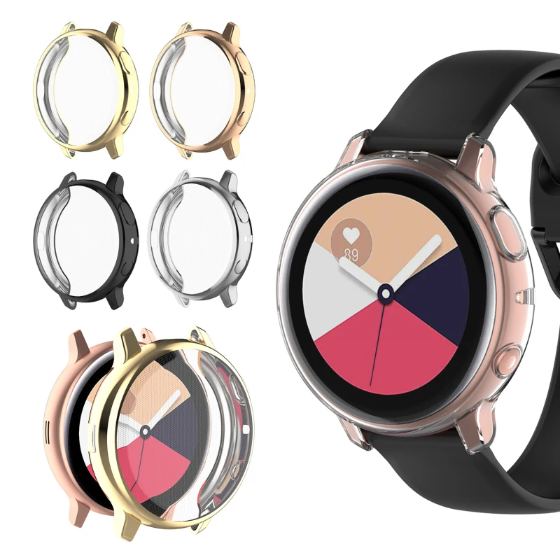 

Screen Protective Case For Samsung Galaxy Watch Active 2 40mm R830 Active2 Ultra-Thin Full Cover Protector Shell Frame