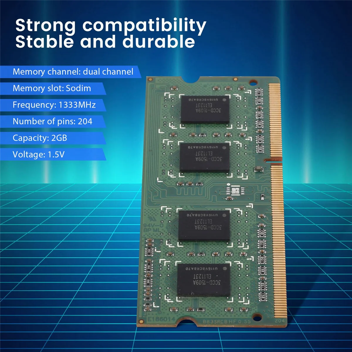 Оперативная память DDR3, 2 Гб, SODIMM, 1RX8, 1333 МГц, ОЗУ для ноутбука, память 204Pin, 1,5 в, модули памяти для ноутбука