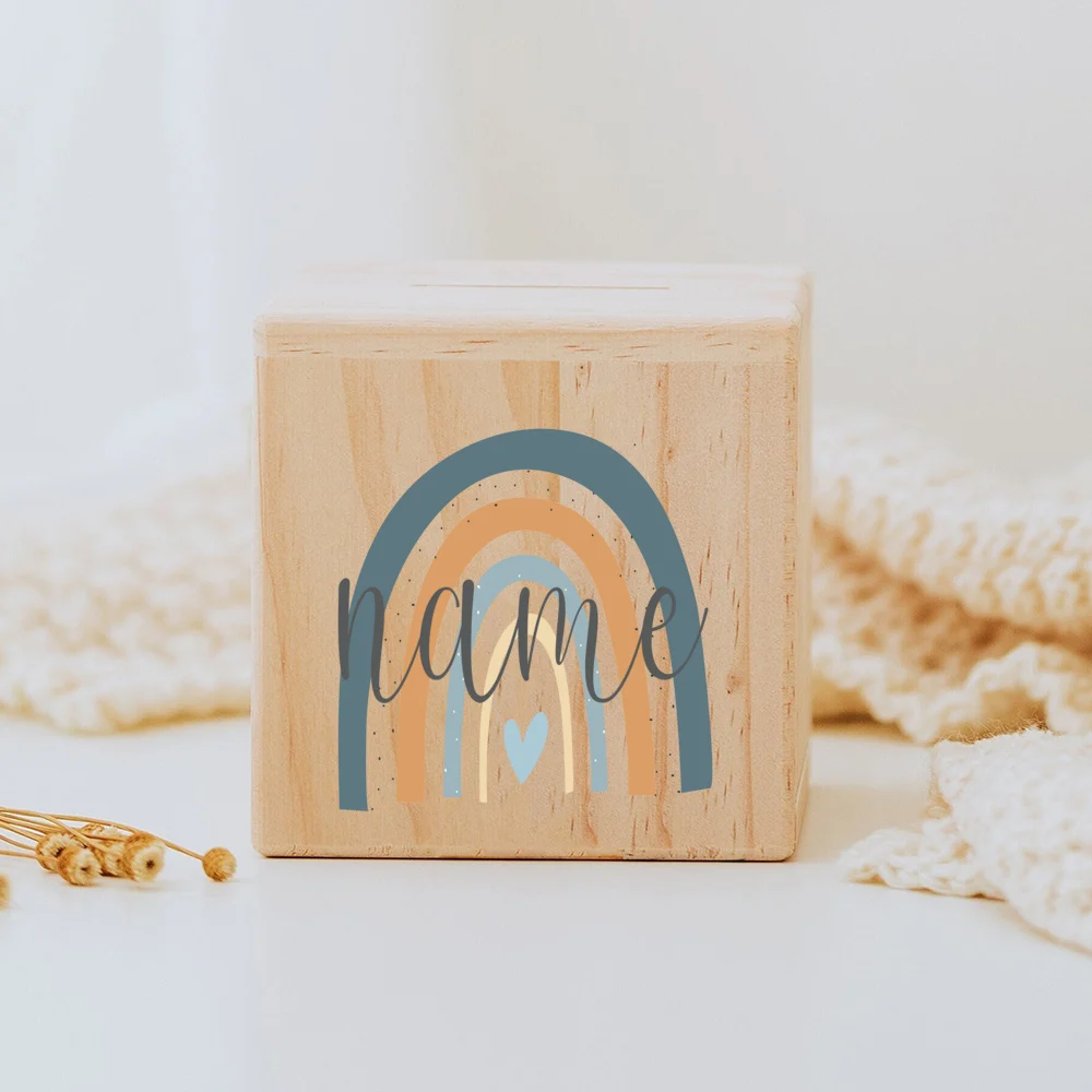 

Деревянная копилка с именем