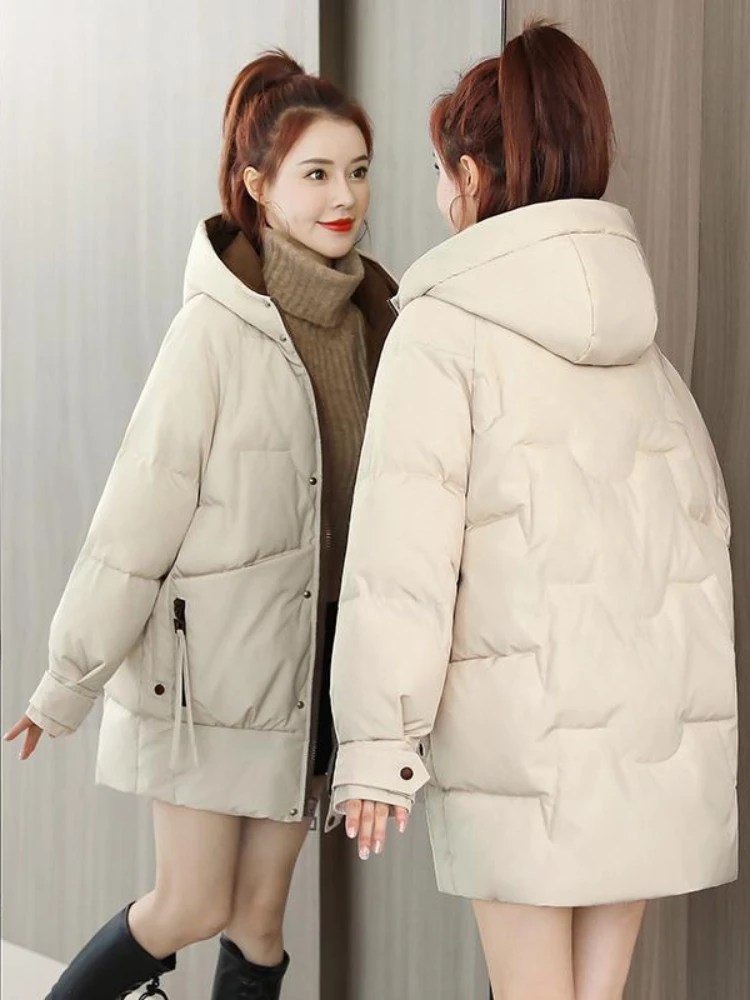 

Winter Coat for Women Korean Fashion Streetwear Parka Down Cotton Jacket Thickened Warm Loose Women's Winter Jacket Tops Clothes