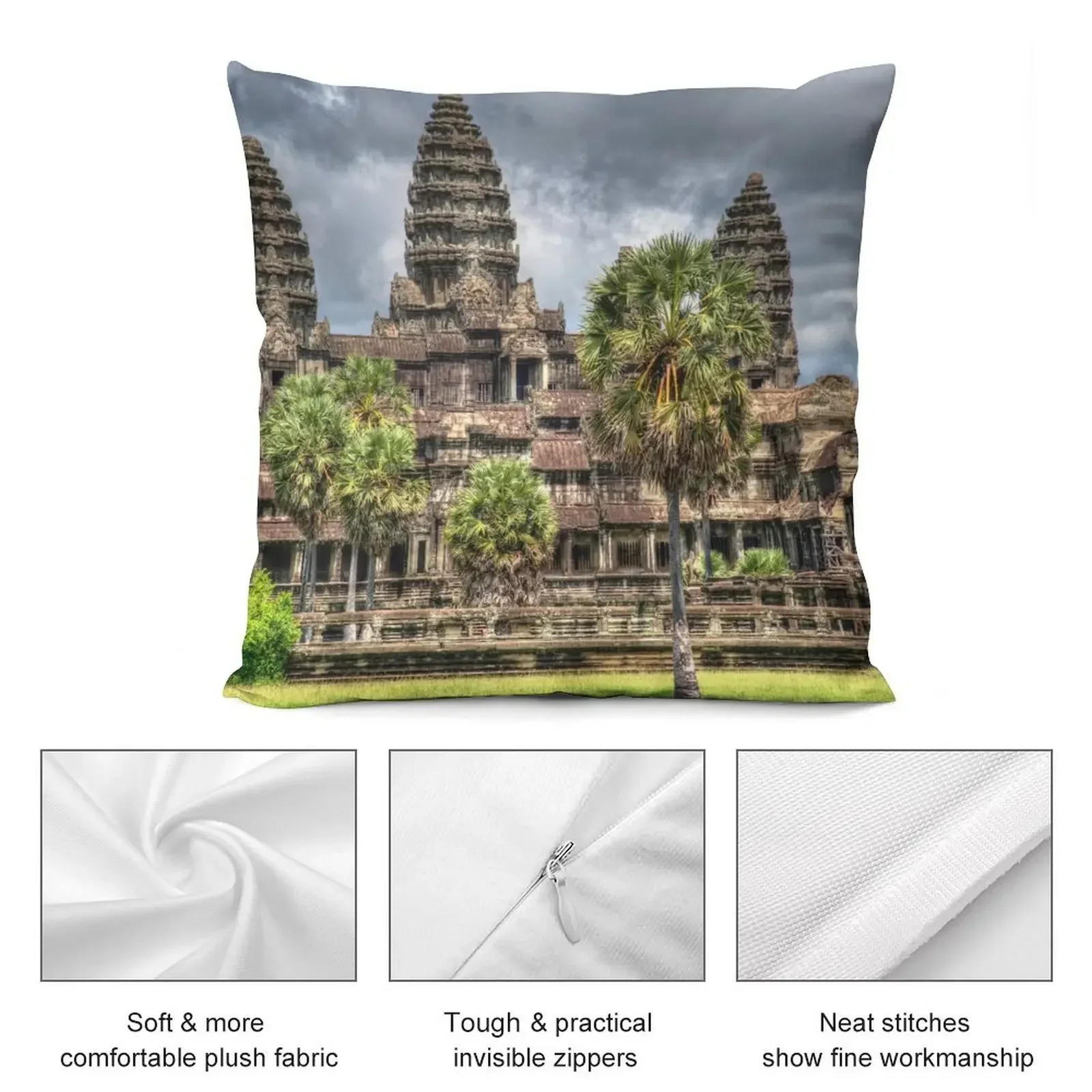 Angkor Wat Temple Cambodia Декоративная подушка Рождественские наволочки Подушки для дивана