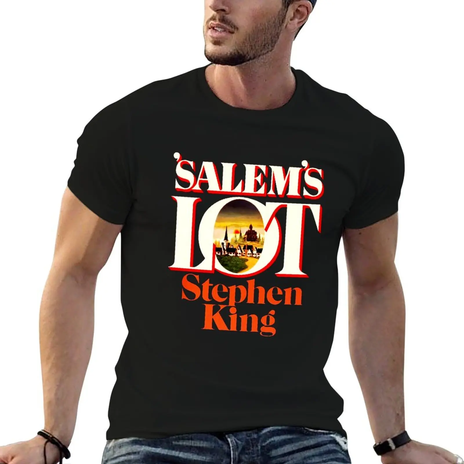 Фото Футболка Salem's Lot - King First Edition Series, мужская однотонная футболка, мужские футболки, футболка для мужчин №1