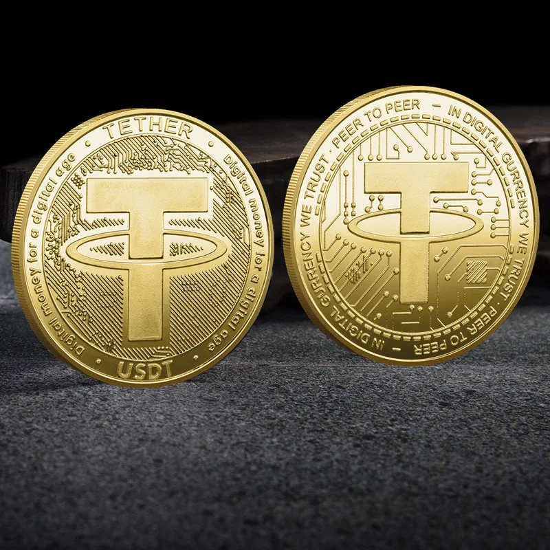 

CO48 TETHER COIN USDT Digital Currency Gold Plated Commemorative Crypto Coin Cryptocurrency Collectible Great Gift