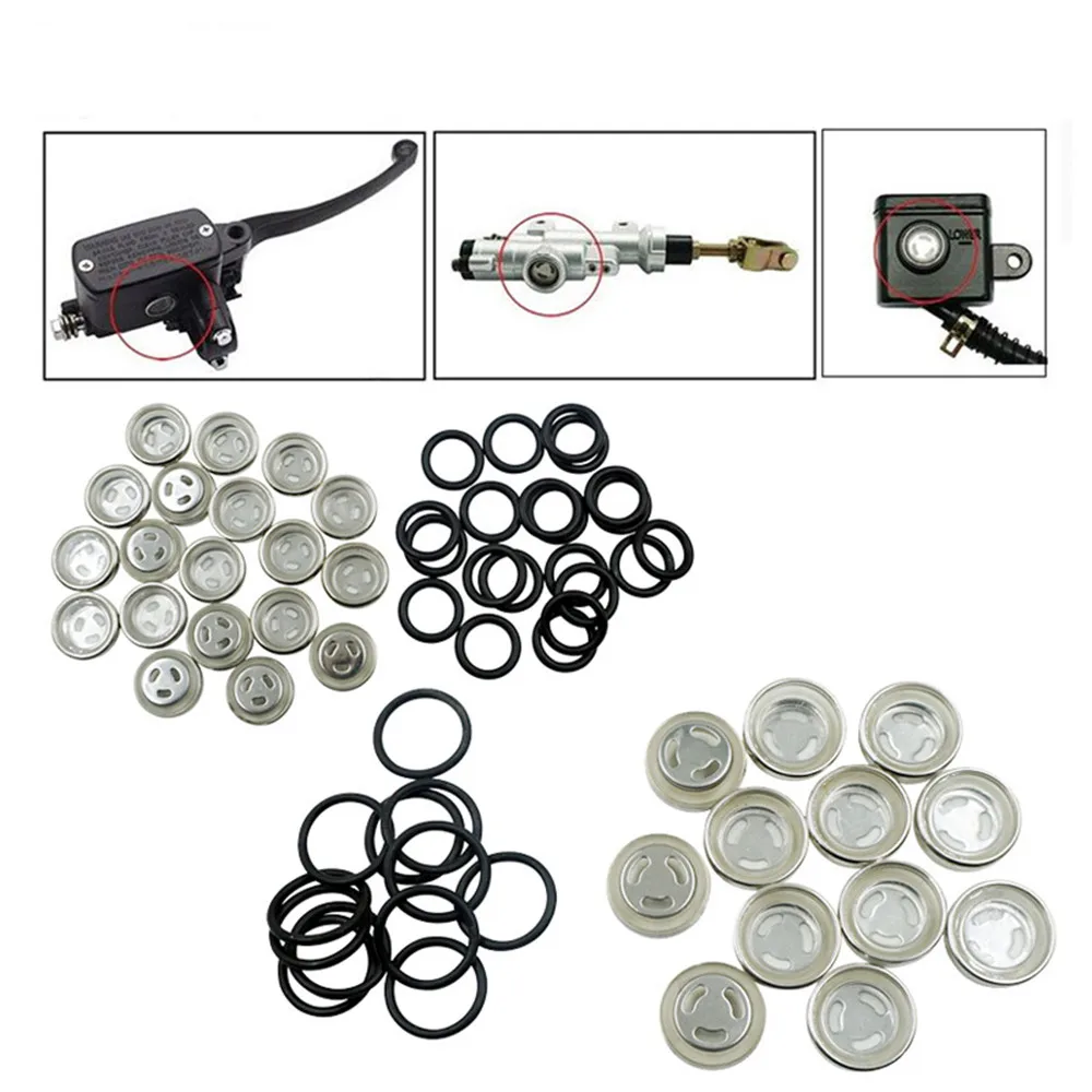 

2 шт. 18 мм тормозной главный цилиндр, резервуар, смотровое стекло, мотоциклетная грязевая прокладка, тормоз, верхний насос, задний тормозной насос, масляное зеркало