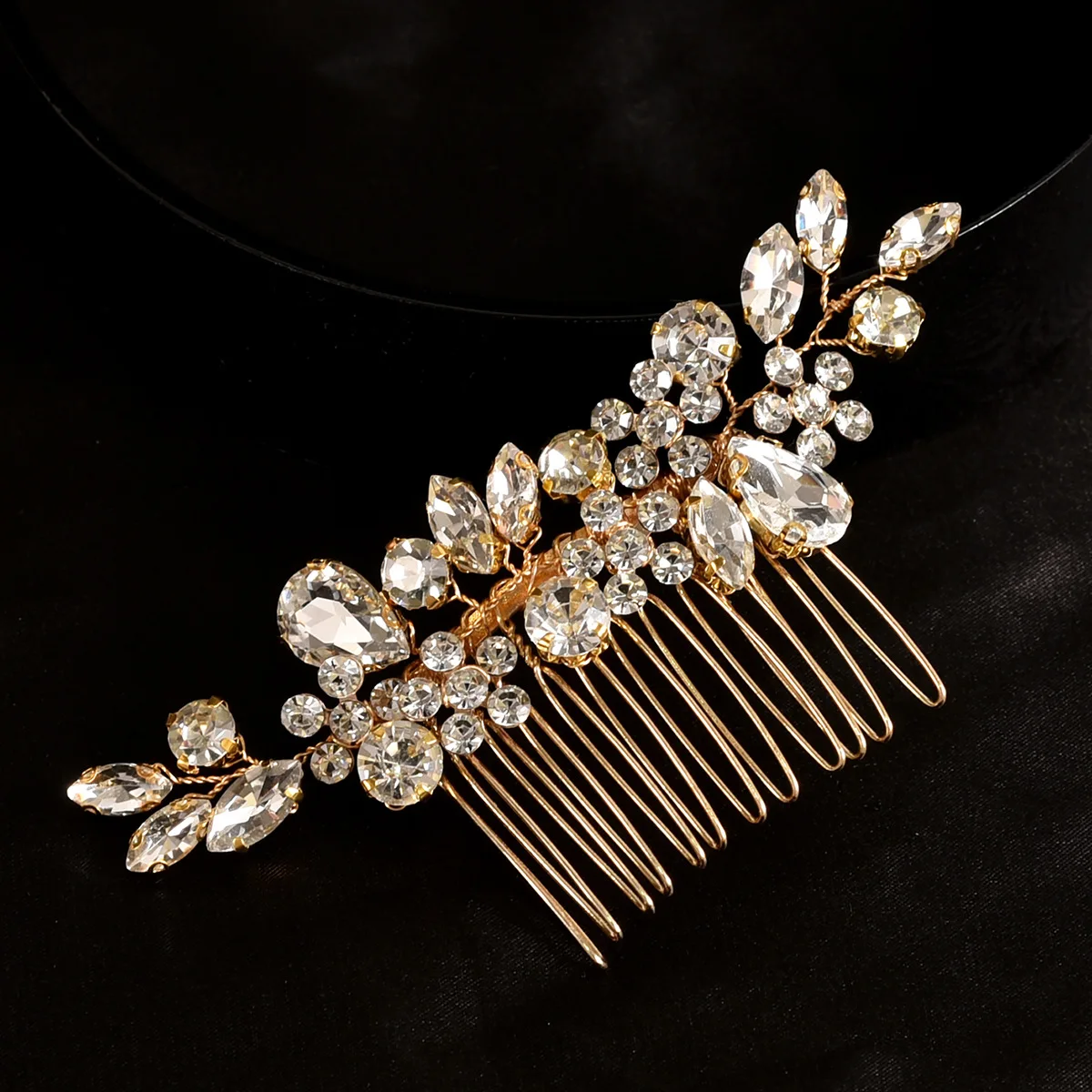 Женский свадебный головной убор It's yiiya ручной работы с кристаллами и цветами